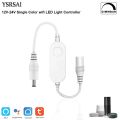 Mini Tuya WIFI Led Smart Controller DC12V-24V 5050 2835 RGB/RGBW/RGBCCT LED StripCob Tape Light Dimmable LED Dimmmer for Alexa lightify. 