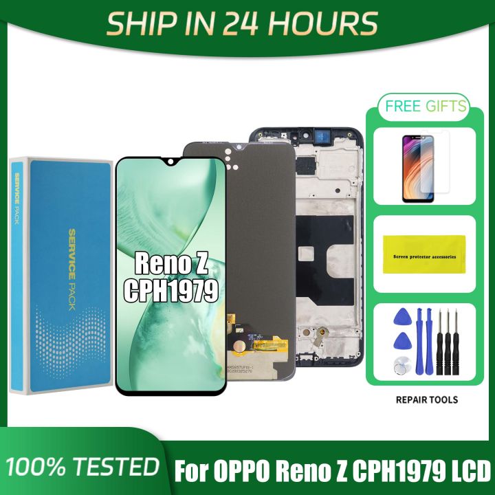 Ori TFT LCD For  Reno Z LCD Display Touch Screen Digitizer Assembly Replacement for renoZ PCDM10 CPH1979 with Frame