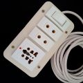 Universal 220V Extension Wire Extension Board Multi Plug 15-Feet 40/76 Wire With Superior Quality Multi Socket Brass Pin. 