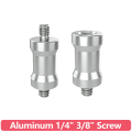 Aluminum 1/4' 3/8' Screw Adapter Converter Threaded Spigot Mount for Insta360 Camera Tripod Monopod Flash Light Stand.