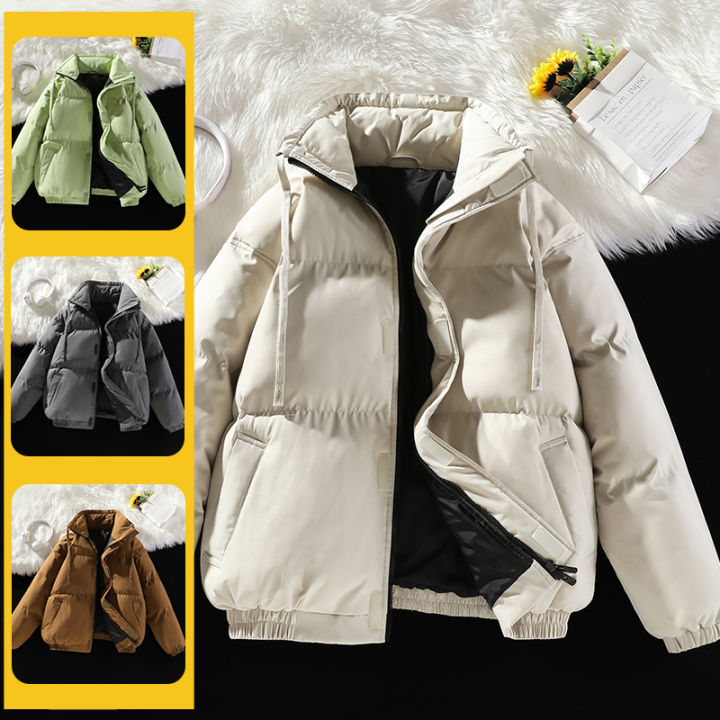 High%20Quality%20Men's%20Down%20Jacket%20Casual%20Fashion%20Solid%20Color%20Outdoor%20Sports%20Windproof%20Warm%20Stand%20Collar%20Coat%20Men's%20Cotton%20Jacket%20-%20Image%203