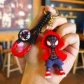 Cute Cartoon Spiderman Silicone Keychains Marvel Superhero Pendant Keyrings Jewelry Disney Keyholder for Bag Accessories. 