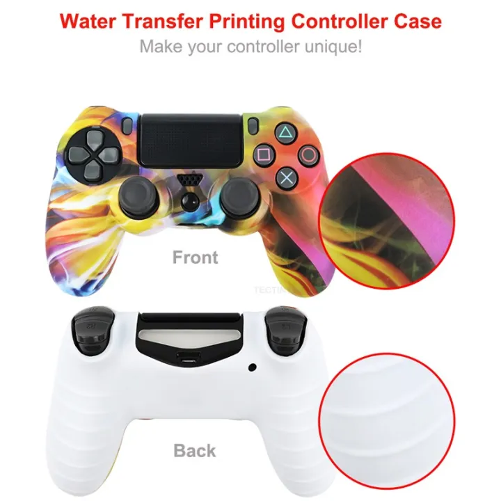 Silicone%20Case%20For%20PS4%20Controller%20Gamepad%20Cover%20Shell%20For%20Dualshock%204%20Joystick%20with%202%20Thumbsticks%20Grips%20Caps%20Accessories%20-%20Image%203