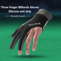 Billiards Glove Left Hand Three Finger Billiard Glove Non Slip Stickers Elasticity Billiard Training Gloves Accessories.