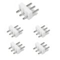 5 Pcs AC/DC Fan Connector Male Socket 3 Pin Circuit Output input 3 Way PCB Mount Pin Header 3 Wire Connecting Socket Board to Wire JST VH male Base joint electric parts. 