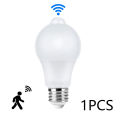 LED PIR Motion Sensor LED Bulb 6W 9 12 15 18 20W E27 110V 220V Radar Sensor Light Lamp Lamparas For Home Stair Pathway 1pcs. 