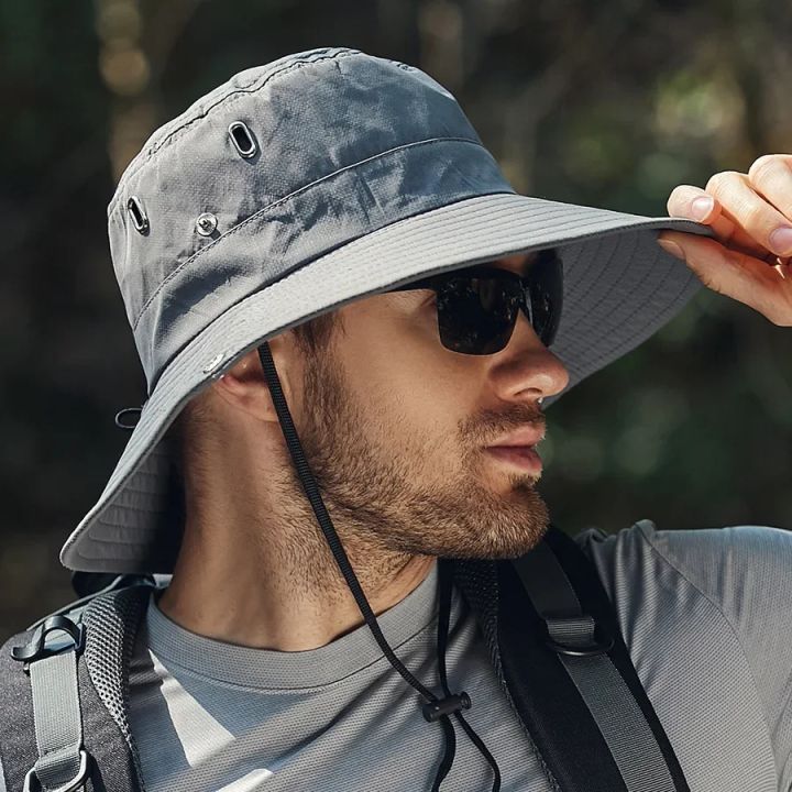 Men's%20Wide%20Brim%20Sun%20Hat%20Fisherman%20Hat%20Fishing%20Summer%20Outdoor%20Waterproof%20UV%20Protection%20Bucket%20Cap%20Riding%20Hiking%20Suncreen%20Sunhat%20-%20Image%206