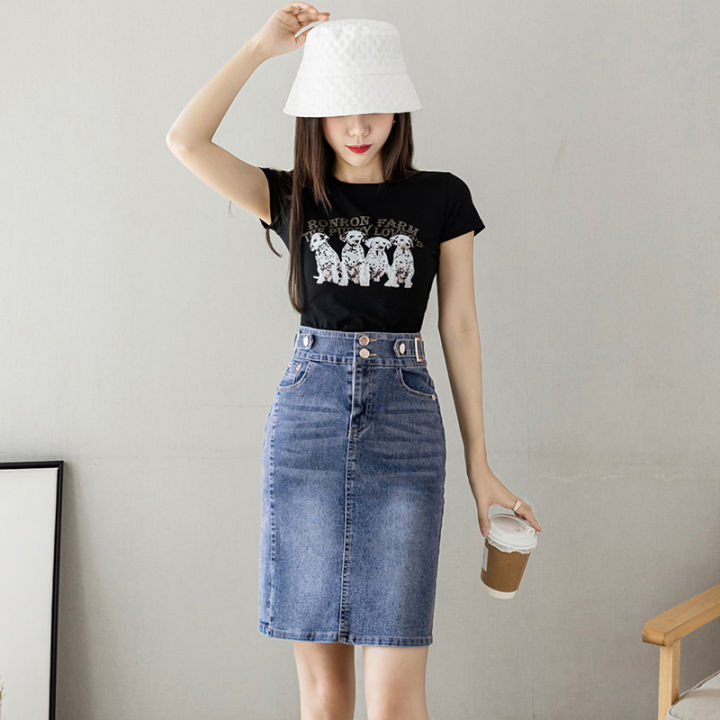 Autumn%202025%20Plus%20Size%20Skirt%20For%20Women%20High%20Waist%20Large%20Size%20Slit%20Black%20Or%20Blue%20Jeans%20Skirts%20Korean%20Fashion%20Slim%20Jupe%20Femme%20-%20Image%203
