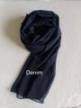 Chiffon Georgette plain hijab scarf stoller in multi colors. 