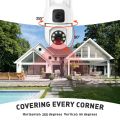 8MP HD Wifi Surveillance PTZ Camera Outdoor 4MP Dual Lens Dual Screen AI Auto Tracking IP Security Protection Camera CCTV Video. 