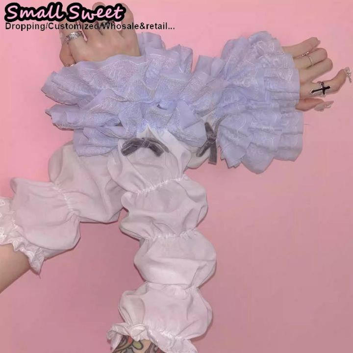 Y2K%20Girl%20Lolita%20JK%20Goth%20Women%E2%80%99s%20Sleeve%20Cover%20Half%20Finger%20Yarn%20Tutu%20Gothic%20Lolita%20Arm%20Warmers%20Wrist%20Cuffs%20Lace%20Ruffled%20Gloves%20-%20Image%204