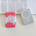 Pink rabbit pattern Appearance Suitable for iphone Original external battery protection cover and charging treasure case. 