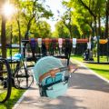 PU Leather Baby Bag Stroller Hook Pram Rotate 360 Degree Rotatable Cart Organizer Pram Hook Stroller. 