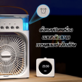 Mini cooling fan portable fan humidifier air purifier spray cooler with light cooling mist fan. 