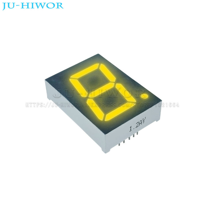 5pcs 1.2 Inch 10Pins 1 Digit Bit 7 Segment Yellow LED Digital Display ...