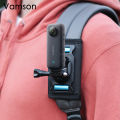 Vamson for Insta360 X3 Accessories 360 Degree Rotary Backpack Clip Clamp Mount for Insta360 One X2  Action 3 2 Go Pro Camera. 