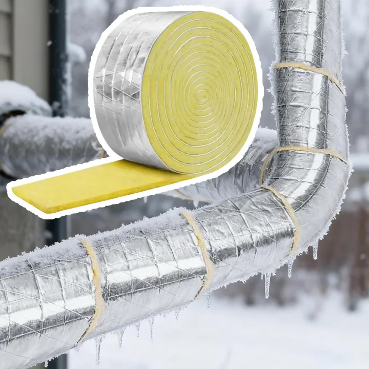 Hvac Rope Insulation Pipe Insulation Wrap 32.8 Feet Fireproof Protection Insulation Roll for ...