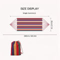 1-2 Person Cotton Rainbow Hanging Bed Capacity Stripe Hammock Swing Portable 260*80cm for Outdoor Indoor with Carry Bag. 