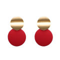 Geometric Joker Personalized Round Ring Temperament Ladies Cold Style Paint Stud Earrings.
