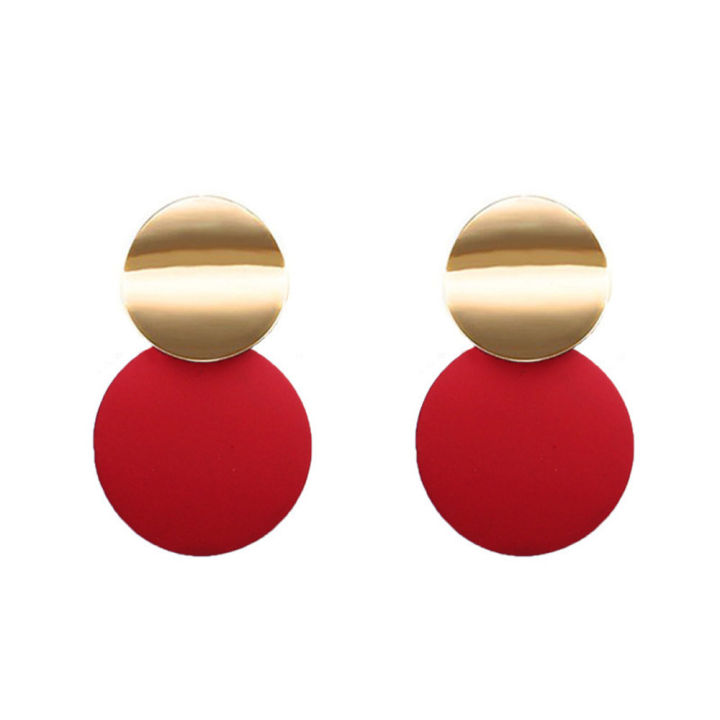 Geometric%20Joker%20Personalized%20Round%20Ring%20Temperament%20Ladies%20Cold%20Style%20Paint%20Stud%20Earrings%20-%20Image%203
