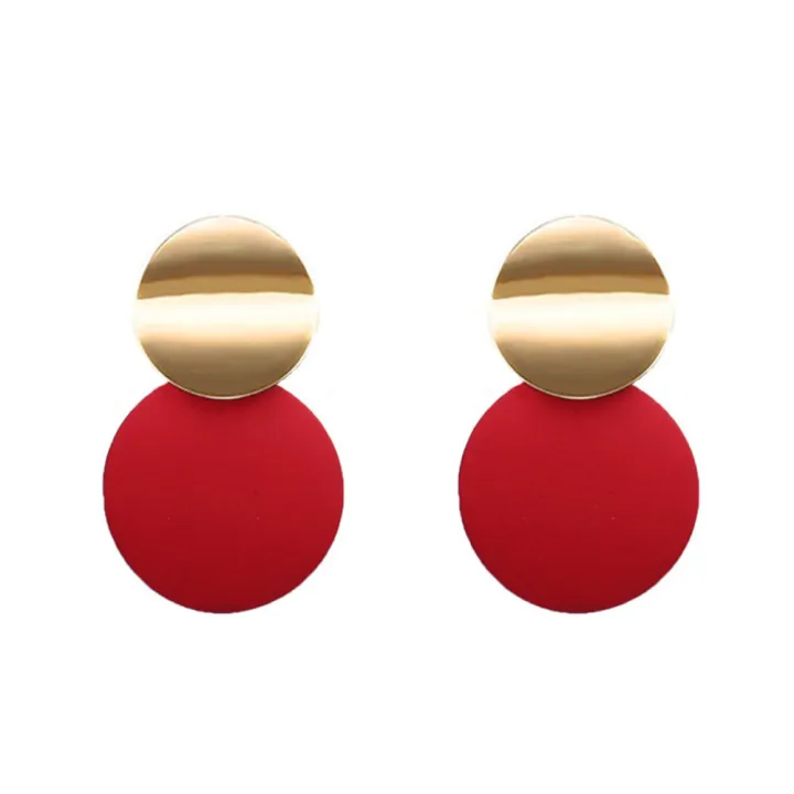 Geometric%20Joker%20Personalized%20Round%20Ring%20Temperament%20Ladies%20Cold%20Style%20Paint%20Stud%20Earrings%20-%20Image%203