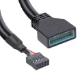 USB2.0 9Pin to USB3.0 19pin Front Panel Connector Converter USB 3.0 19/20pin to USB 2.0 9pin Header Male To Female. 