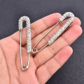 Luxury Elegent Gold Color Crystal Zircon Pins Fashion Women Rhinestones Brooches Safety Metal Pin Shawl Scarf Jeans Buckle Party.