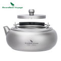 Boundless Voyage Camping Kettle Titanium Tea Pot 0.6L Lightweight Cookware for Outdoor Backpacking Hiking Ti3105D. 