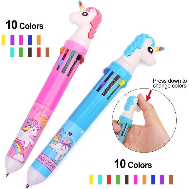 Multicolor Pen - 10 in 1 Retractable Ballpoint Pen