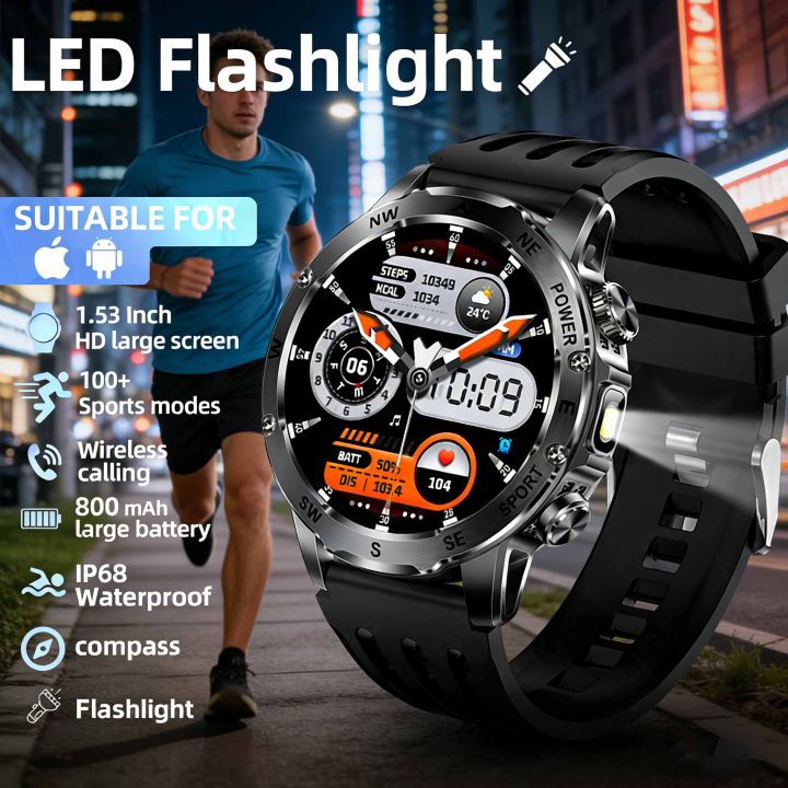 New Ultra Grade Smart Watch For Men 800mAh Super Capacity Battery Heart Rate Health Monitor Waterproof Smartwatch Sport
