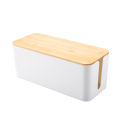 Cable Storage Box Power Strip Case Wooden Power Line Wire Management Organizer Anti-Dust Charger Socket Network Line Storage Bin.