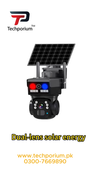 8MP 2 Lens Solar 4G Sim Outdoor IP CCTV Camera Ultra 4K HD Security Cam ...