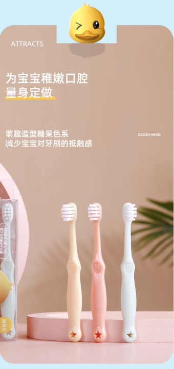 High-end%20quality%20pineapple%20duck%20children's%20toothbrush%20feather%20soft%20filament%20soft%20hair%20toothbrush%203%20PCs%203-5%20years%20old%20cartoon%20baby%20toothbrush%20-%20Image%204
