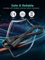 DATA FROG 1m 1.5m 3m EU Plug 2-Prong AC Power Supply Cable AC Plug Power Extension Cord for PS4 PS5 Xbox Computer Laptop PC TV. 