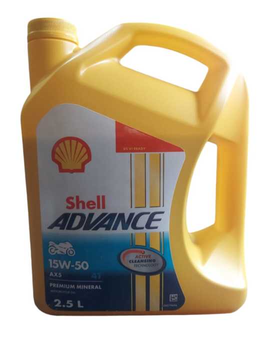 Shell Advance 15W50 AX5 Premium Mineral Engine Oil 2.5L For Royal Enfield Bullet Bike