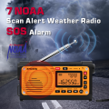 Emergency Crank Solar Radio XHDATA D608WB FM/AM/SW/NOAA Alert Portable Radio Charging 3000mAh Power Bank LED Flashlight . 