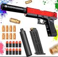 Glock gun Soft Bullet Toy Gun Shell Ejection Foam Darts Blaster Pistol. 