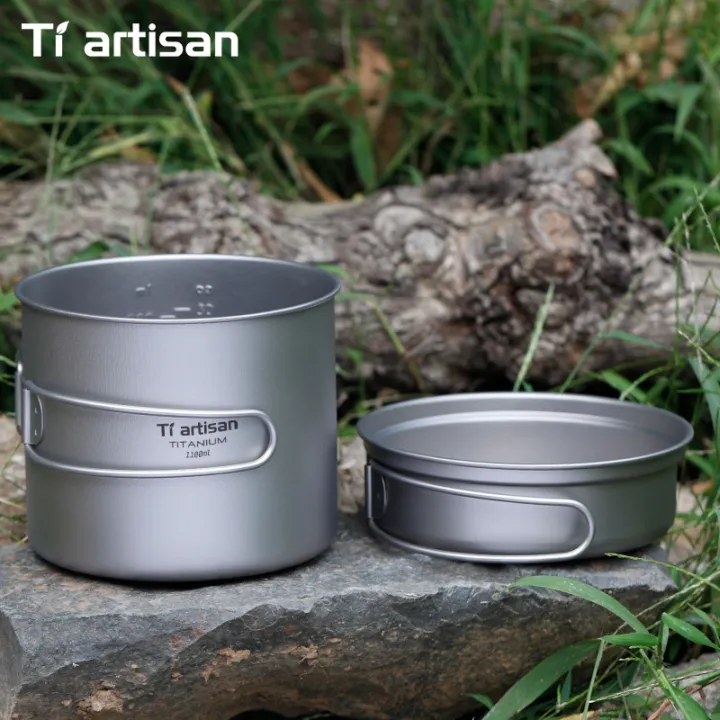 Tiartisan%20Titanium%20Folding%20Handle%20Camping%20Pot%20Frying%20Pan%20Set%20%20Lightweight%20Portable%20Cookware%20Equipment%20For%20Outdoor%20Hiking%20Picnic%20-%20Image%203