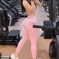 DFXEN Logo Women High Waisted Seamless Yoga Leggings Tummy Control Scrunch Butt Gym Fitness Workout Running Sports Pants.