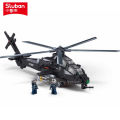 Sluban 419PCS Gunship Helicopter Low Altitude Hegemon Model Building Blocks Educational Toys for Children.