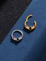 Fashion Crystal Stainless Steel Septum Hoop Clickers Nose Ring Women Tragus Cartilage Helix Piercing Hoop Earrings Jewelry. 