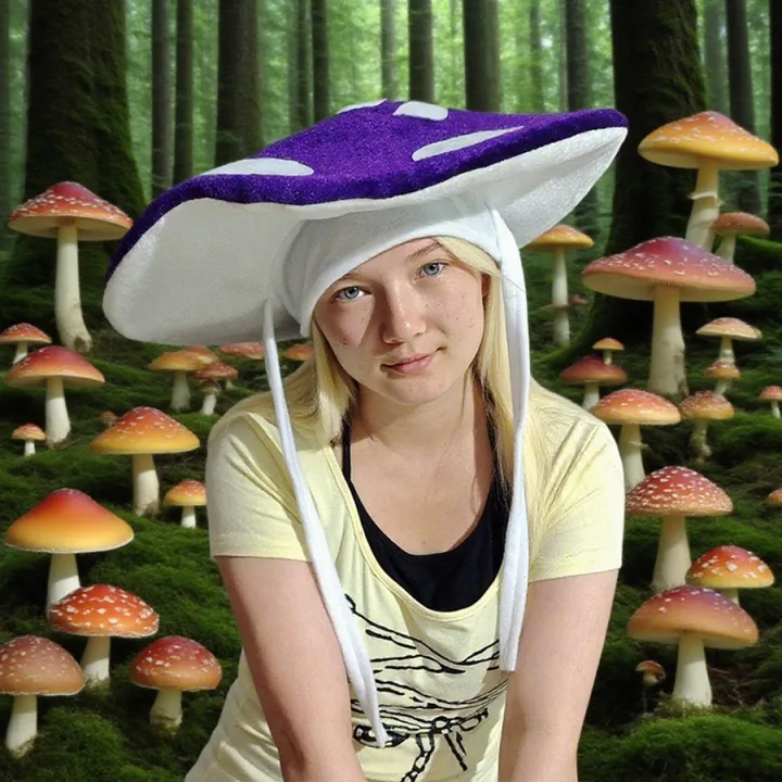 Unique%20Mushroom%20Costume%20Hat%20Soft%20Hat%20For%20Themed%20Party%20Halloween%20Party%20Hat%20-%20Image%202