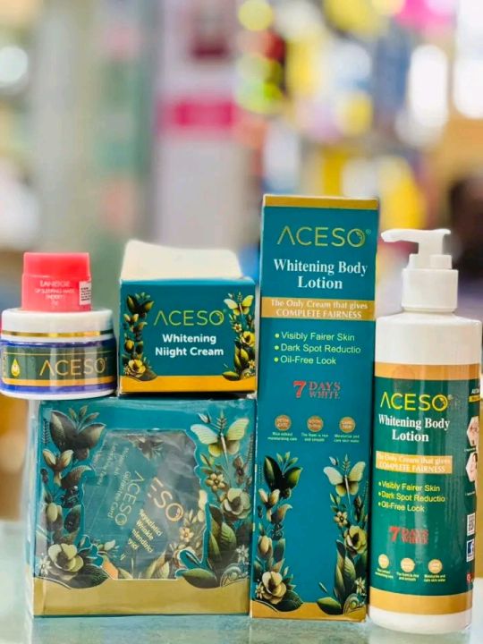 Aceso Full Face & Body Whitening Combo
