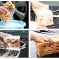 17*11*9 CM Car wash sponge block car motorcycle cleaning supplies large size Honeycomb sponge brush dusting car cleaning tool. 