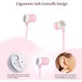 cute donut shaoe earphones cartoon pink donut wired headset with microphone. 