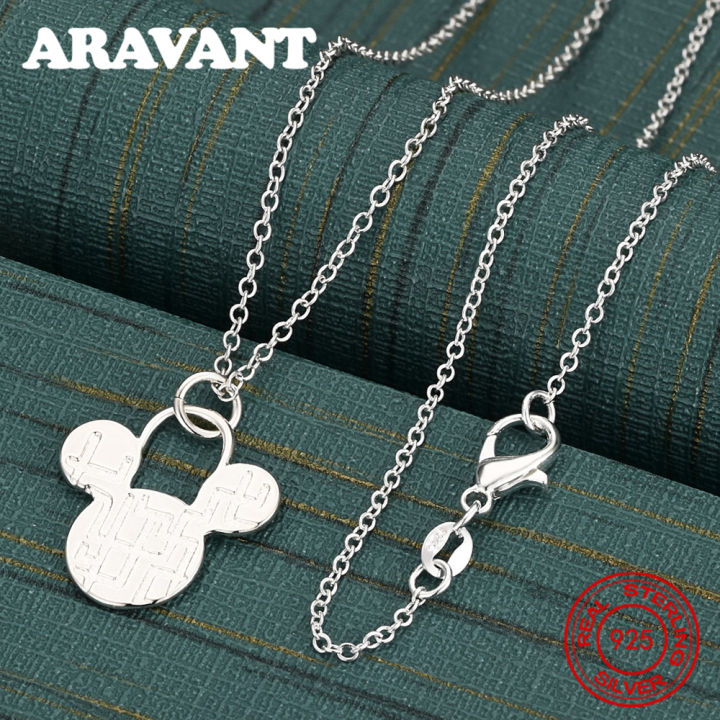 925%20Sterling%20Silver%20Mini%20Mickey%20Mouse%20Pendant%20Necklace%20-%20Everyday%20Accessory%20For%20Women,%20Simple%20And%20Elegant%20Jewelry%20-%20Image%202