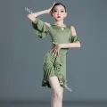 Robe de danse latine pour enfants, performance professionnelle, compétition, vêtements d'entraînement, salle de Rh. 
