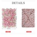 60cmx40cm Pink Flower Wall Panels Artificial Floral Backdrop for Wedding Party Baby Bridal Shower Silk Faux Christmas Wall. 