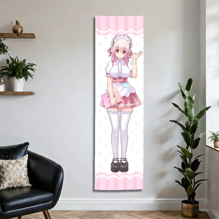 Super%20Sonico%20Maid%20Outfit%20Vertical%20Tapestry,%20Pink%20Polka%20Dot%20Wall%20Scroll,%20Kawaii%20Anime%20Long%20Hanging%20Decor%20for%20Bedroom,%20Otaku%20Room,%20-%20Image%206