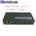 Gigabit SFP Media converter  SFP to 1/2/4/8 RJ45, 100/1000M fast Ethernet transceiver module, IP camera Fibre Channel switch. 